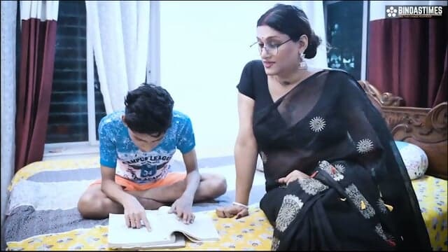 Miss Hot and Sexy Teacher and Old Step Father teaches his Virgin Son How to Fuck 1st Time