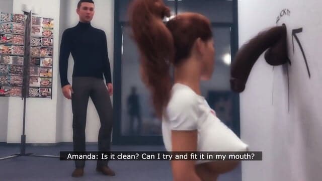 A  A Sex Shop Ended With Fucking The Salesperson. 3D Animation Cuckold Blowjob And Pussyfucking With Creampie