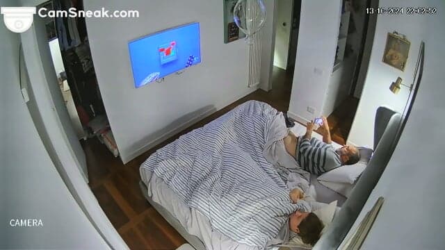 IPCAM (FULL) - Blonde milf riding her husband before sleep