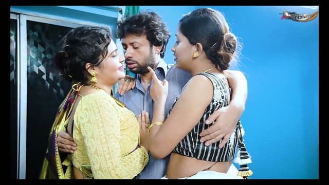 Desi Groom Fucking His Wife And Her Stepmom Hot Threesome