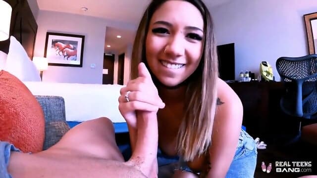 Asian Teen  Cream Pie Her