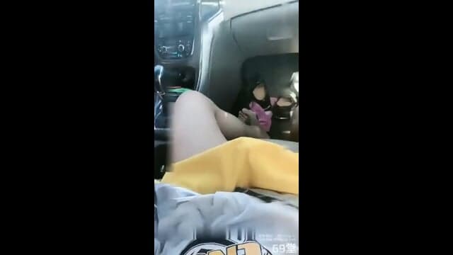 Rural woman shows her face during outdoor passionate car shock